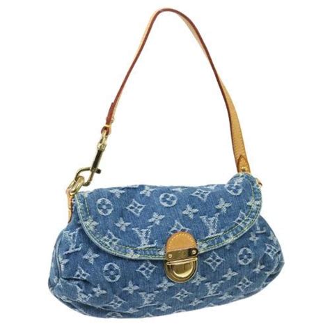 Louis Vuitton Mini Pleaty Hand Bag Ca1025 Indigo Monogram 